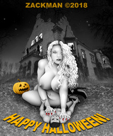 breasts drawing nipples blonde monochrome long_hair high_heels domination navel halloween vampire amazon women manicure silhouettes mansion zackman haunted_house