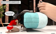 barefoot shoes multiple_sizes story shrunken_woman shrunken_man black_nails digital_render
