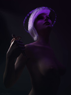 breasts nipples giantess nude blonde handheld domination night pain sorenzer0 digital_render