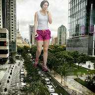 giantess collage city asian phone shorts walking vehicles earrings top bystanders hair_tied kyojingirls