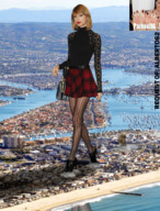 collage city mega destruction skirt high_heels buildings stockings aerial_view looking_at_viewer taylor_swift parkoal16