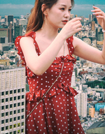 collage city mega long_hair clothed handheld buildings brunette train asian dress kyojingirls