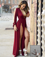 collage long_hair clothed cleavage high_heels brunette domination smiling story dress foot_crush legs shrunken_man cruel pedicure manicure dialogue narration looking_down_at_victim microtinyjim