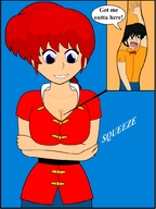 drawing black_hair color red_hair shrunken_man braid ranma atinyguy ranma_1/2