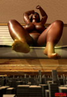 nude city barefoot soles sweat dark_skin shrunken_city smelly voluptuous bedroom stinky_feet digital_render yarifox