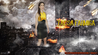 giantess collage city destruction fire skyscraper smoke giantessbuster209 taissa_farmiga