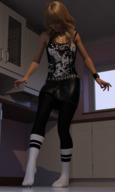 feet domination socks shrunken_man under_foot floor digital_render sayju