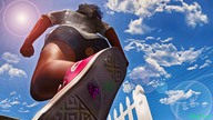 butt foot_crush short_shorts walking shrunken_man point_of_view converse gum stuck_to_shoe digital_render buttoned_shirt johnnyscribe