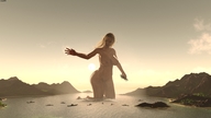 breasts nipples giantess nude pussy mega blonde long_hair butt destruction handheld barefoot ocean domination kneeling navel shaven aircraft wading digital_render amgipi naval_ships