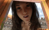 furry city brunette cat_girl ruins looking_at_viewer digital_render madamemaeve ruined_city