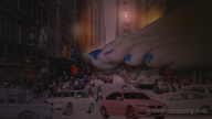 giantess collage feet city barefoot vehicles raised_foot pedestrians loryelle
