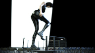 giantess black_hair butt clothed domination lying_down boots trample looking_down standing digital_render fater leather_clothing mma_ring