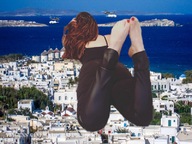giantess collage city mega long_hair clothed barefoot ocean buildings helicopter brunette lying_down pants pedicure greece zebos2003 mykonos paula_elisângela