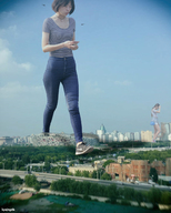 giantess collage city shoes asian phone giantesses kyojingirls