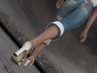 city mega jeans shoes walking digital_render
