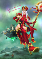 drawing giantess white_hair color butt destruction high_heels world_of_warcraft staff micwhyss bump whitemane