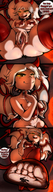 drawing white_hair insertion pussy vore horns wings color soles butt_crush sweat yellow_eyes in_shoe boots shrunken_people teasing entrapment smothering mspaintgts asure zephos