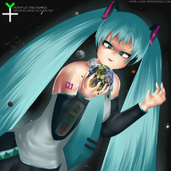 drawing giantess earth space color destruction planet handheld yilx vocaloid miku_hatsune cosmic_giantess
