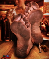toes barefoot soles slave shrunken_woman dirty_soles digital_render sendigiovus
