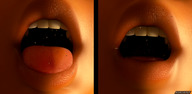 vore comic tongue mouth lips shrunken_people close_up falling dark_skin digital_render ashkiiwolf safyia