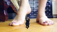 collage feet shrunken_man nail_polish purple_nails arms_raised loryelle
