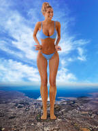 bikini breasts giantess collage city mega barefoot cleavage ocean smiling navel airplane standing athletic redcoffee1 siera_skye