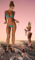 bikini breasts giantess crush collage city mega blonde long_hair handheld cleavage high_heels multiple_sizes giantesses women tight_dress blake_lively redcoffee1 sierra_skye anna_nystrom