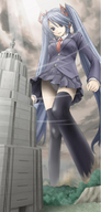drawing giantess panties upskirt color long_hair uniform looking_down