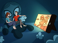 breasts drawing giantess color barefoot rampage buildings helicopter angry brunette couple red_hair valentine popcorn phone shrunken_woman shrunken_man doll movie freckles mary_jane spider-man spider-woman marvel_comics cindy_moon silk bare_midriff plushie caiman2 earth_20052 peter_parker