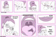 drawing vore comic monochrome tongue toes lips shrunken_man accidental_vore valentines giantwaifus pink serah