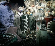 giantess collage city asian kneeling looking_down vehicles kyojingirls