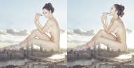 breasts giantess collage nude vore city mega buildings socks london looking_at_viewer gherkin redcoffee1