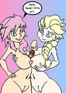 breasts drawing gentle nude color shrunken_woman no_background drsgrowth between_breasts