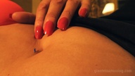 collage unaware shrunken_man long_nails red_nails on_stomach loryelle