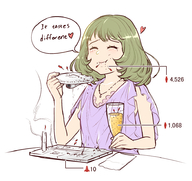 giantess micro vore green_hair short_hair ourhandsh