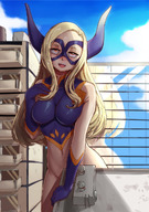 drawing giantess horns blonde color buildings my_hero_academia mt._lady nico-mo