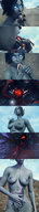 nude vore licking world_of_warcraft unwilling blood_elf looking_at_tiny digital_render madamemaeve void_elf