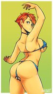 bikini drawing color butt shrunken_people no_background clothing_entrapment hollewdz