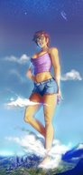 drawing giantess collage giga city color glasses looking_down resizestuff