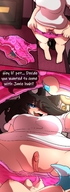 drawing pussy panties blushing comic black_hair color blue_eyes low_angle shrunken_woman cat_girl june point_of_view panty_entrapment mspaintgts
