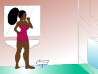 breasts drawing crush nude pussy feet color destruction barefoot animation shrunken_people dark_skin point_of_view gaia