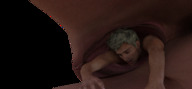 gentle giantess insertion blonde short_hair shrunken_man trapped digital_render