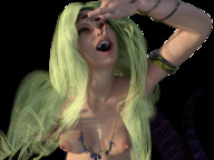 breasts shrunken_man between_fingers sharp_teeth no_background digital_render mouseyman