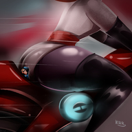 drawing color butt_crush shrunken_man thighs motorcycle mrs._incredible the_incredibles elasti-girl pixar kisparlius incredibles_2 mr._incredible