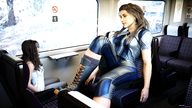 brunette train mini_giantess boots amazon digital_render fater