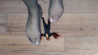 crush collage feet blood stockings foot_crush shrunken_man loryelle