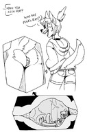 giantess furry anthro dog clothed shorts trapped internal_view buttplug emmacat64