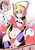 drawing giantess panties city blonde color handheld bra green_eyes lucky_b amazing_stranger nona_(amazing_stranger)