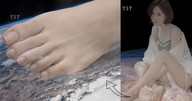 giantess collage giga barefoot brunette drt3t