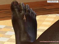 feet barefoot shrunken_man dark_skin ilayhu digital_render giantess-erodreams2